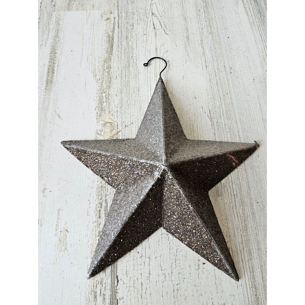 Vintage Wendy Addison Midwest star glitter silver sparkle cardboard Xmas decor